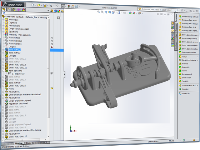 Modélisation 3d d'une pièce à l'aide d'un logiciel de conception assisté par ordinateur